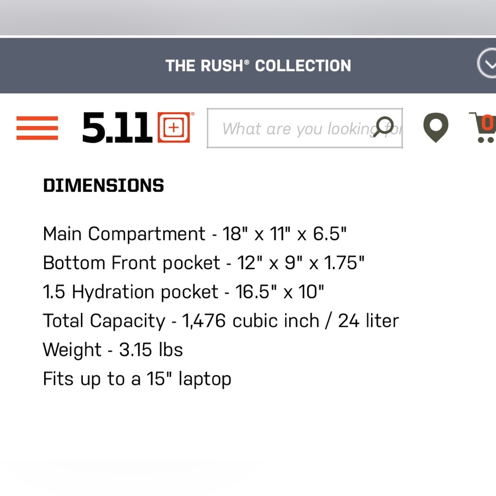 5.11 RUSH 12 Backpack black - Picture 7 of 8